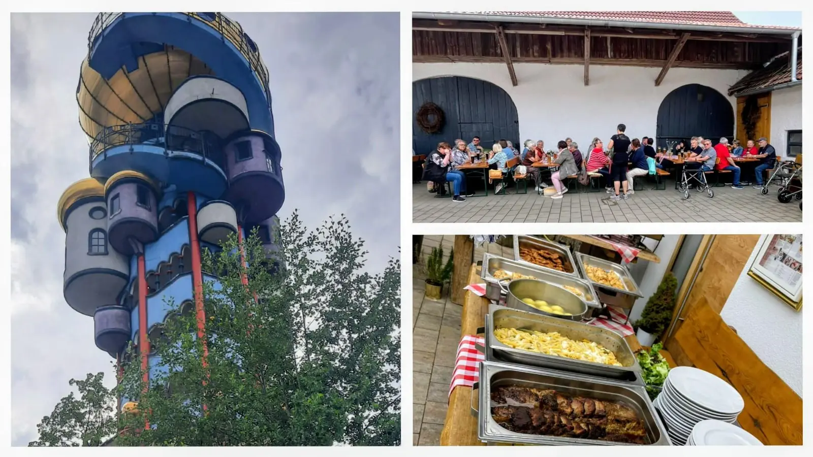 Hundertwasserturm Kuchlbauer in Abensberg und Spargelhof Röll in Sandharlanden. (Bild: Sigrid Rösl-Koller)