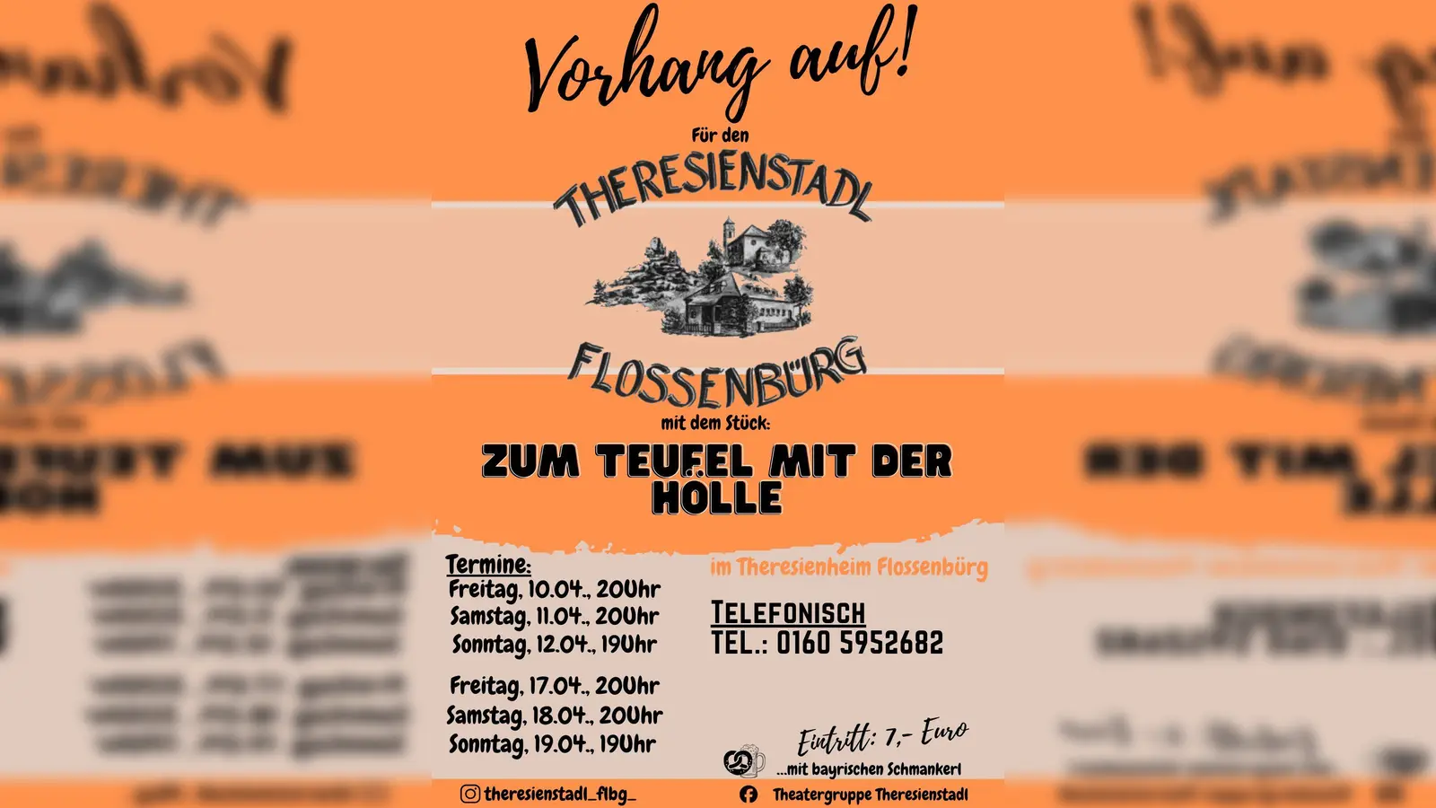 Veranstaltungsplakat für das Theater in Flossenbürg. (Bild: Jonas Meiler)