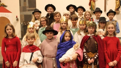 Die kleinen Schauspieler des Krippenspieles. (Bild: Kathrin Schrödl)