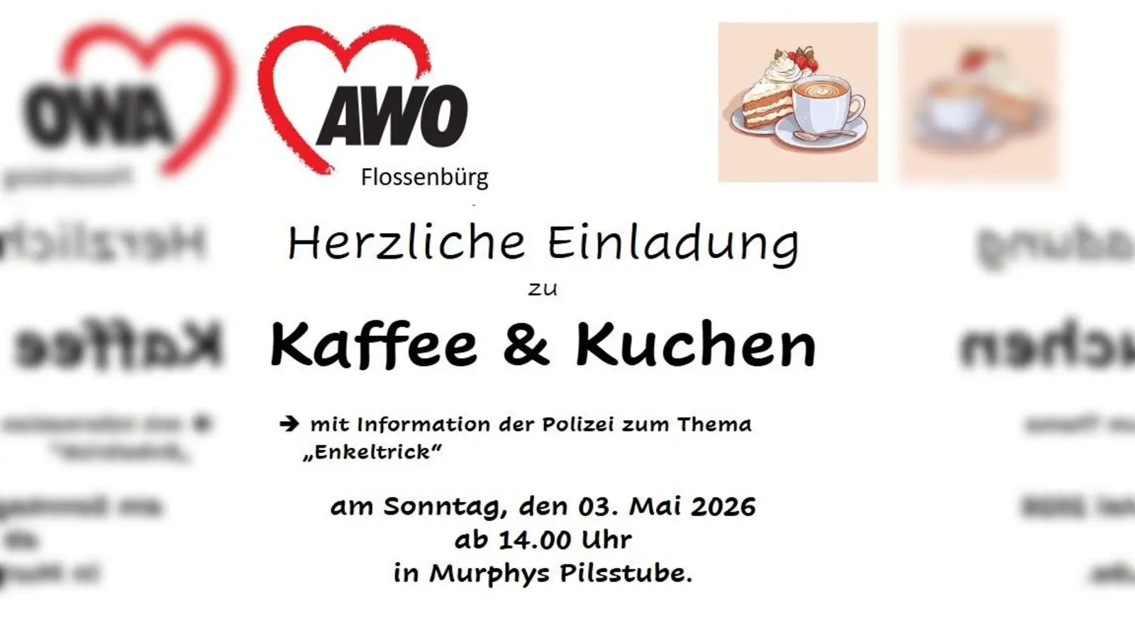 Einladung zum Maikaffee (Bild: Pamela Wünsche)