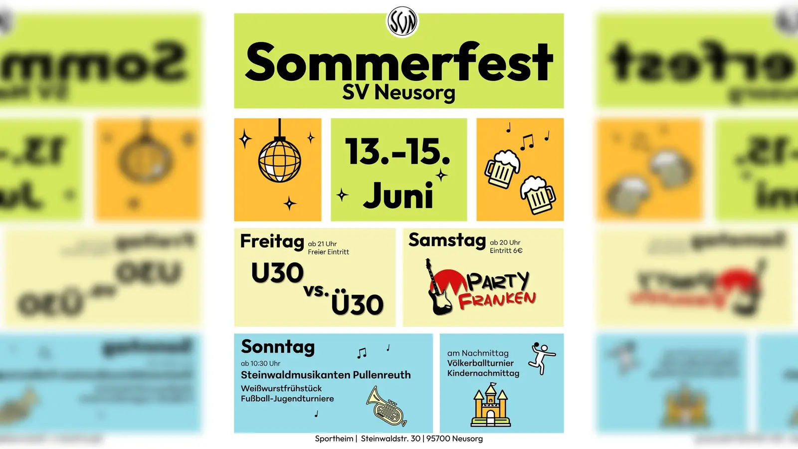 Programm Sommerfest SV Neusorg (Bild: Tobias Prechtl )