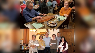 Oben: Organisatoren Dieter und Siglinde Eberl, unten: Die beschenkten Hüttendamen. (Bild: Dieter Eberl)