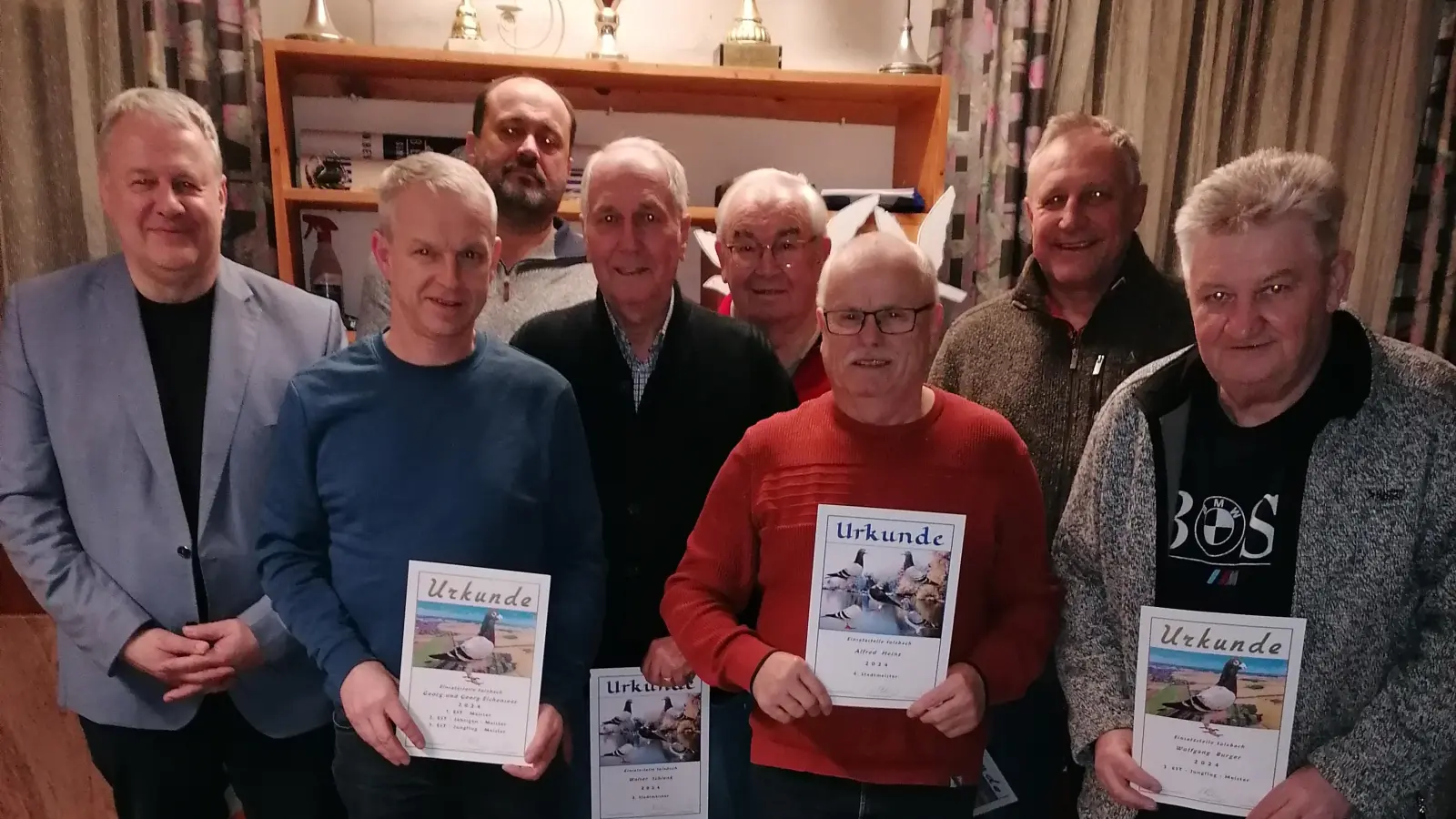 vl.: Landrat Richard Reisinger, Georg Eichenseer, Hans Pirner, Walter Schlenk, Werner Troidl, Alfred Heinz, Ludwig Maul, Wolfgang Burger. (Bild: Walter Schlenk)