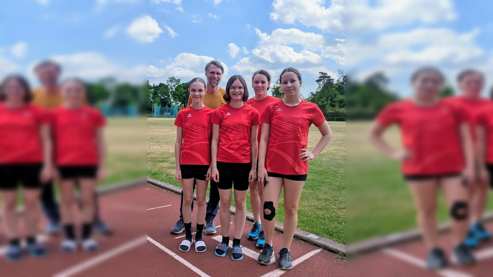 Mannschaftsfoto SCE Leichtathletik bei den Oberpfalzmeisterschaften (Bild: Alexander Gröger)