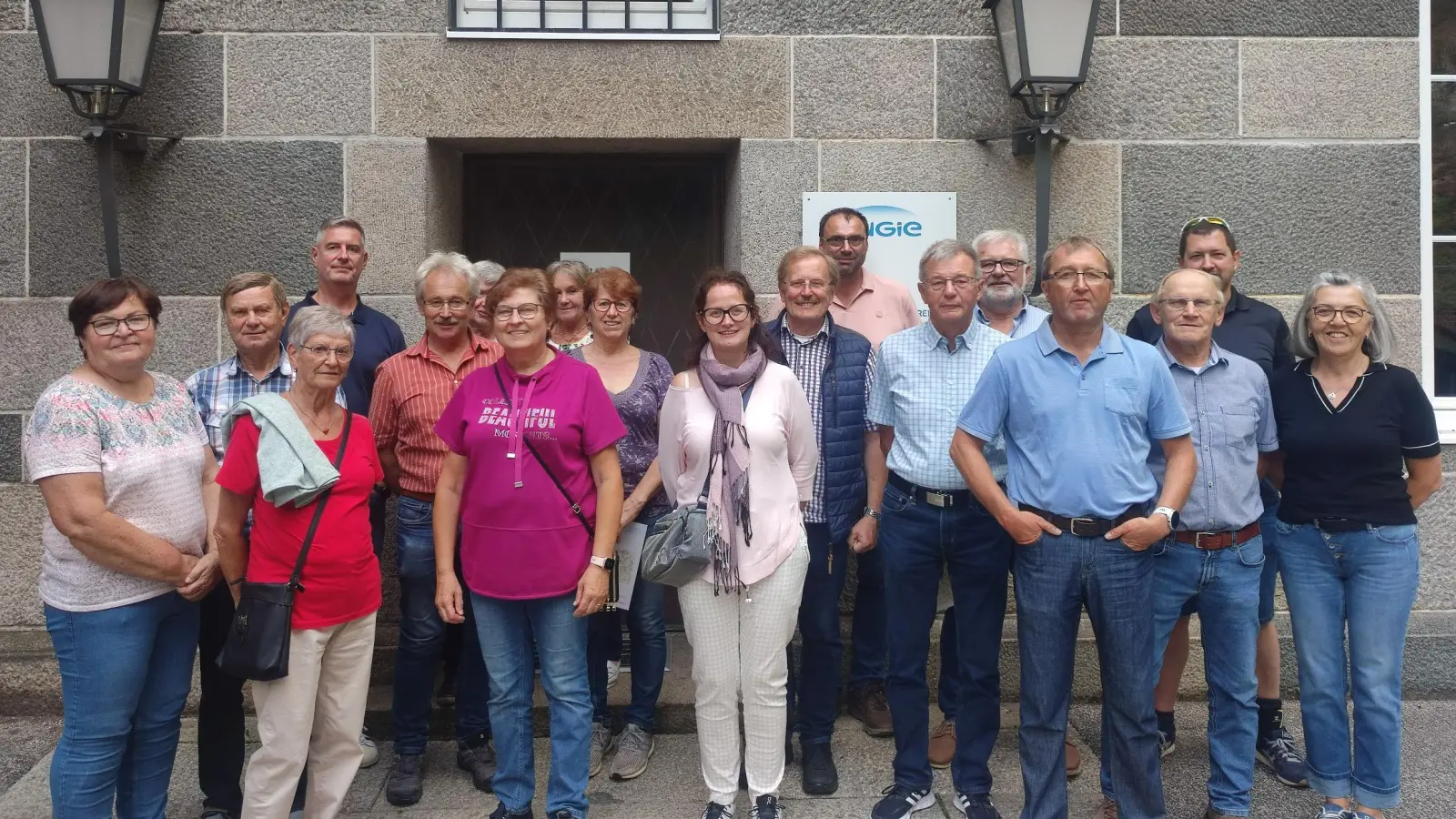 Gruppe des OGV Pfreimd am Pumpspeicherkraftwerk Reisach (Bild: Wolfgang Friedl )