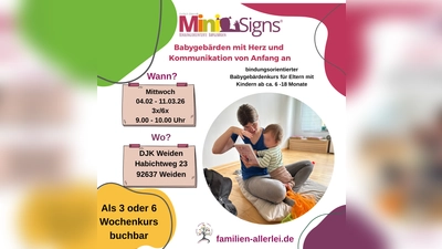 MiniSigns® (6-18 Monate): Ab 04.02.26, jeweils von 09:00 bis 10:00 Uhr. (Bild: Harald Biersack)