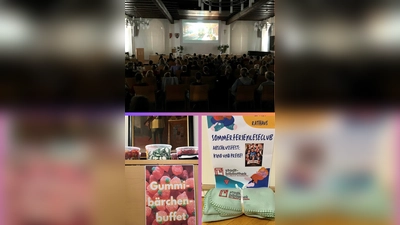 Kino im Großen Rathaussaal, ein Gummibärchenbuffet und tolle Decken erhielten die fleißigen Leserinnen und Leser von der Stadtbibliothek. (Bild: Christine Hollweck)