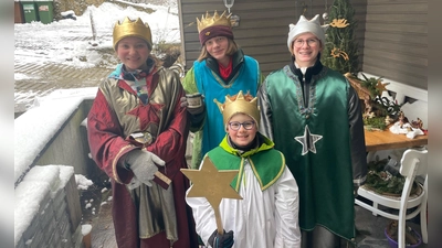 Von links Isabella, Bianca und Anna vorne Christoph. (Bild: Pauline Regler)