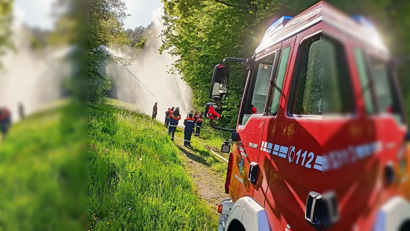 Die Jugendfeuerwehr Pertolzhofen im Einsatz. (Bild: Christian Blab)
