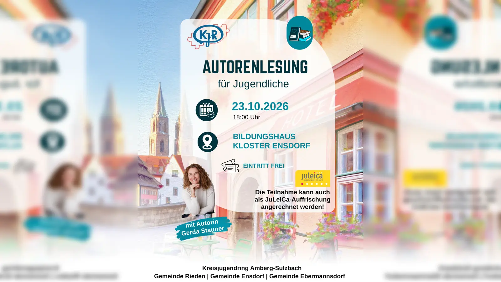 Die Autorin Gerda Stauner kommt am 23. Oktober zu einer Lesung ins Bildungshaus Kloster Ensdorf. (Bild: Kreisjugendring Amberg-Sulzbach)