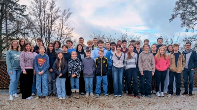 Das Foto zeigt die Teilnehmer der SMV-Fahrt des HCA-Gymnasiums. (Bild: Birgit Ott)