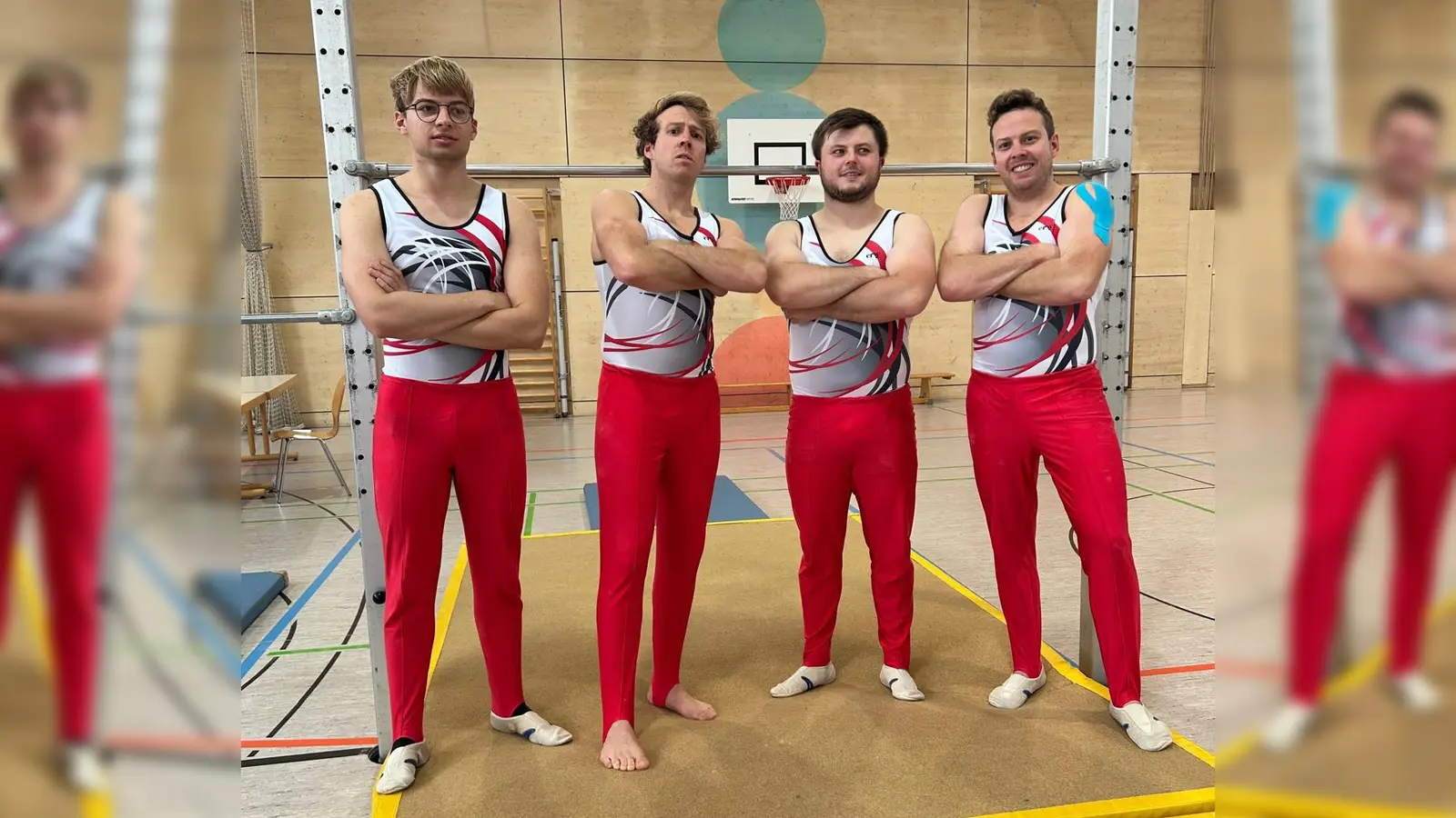 TG-Männermannschaft (v.l.n.r. Julian Weber, David Malzer, Moritz Helgert, Johannes Malzer) erreichte die Qualifikation zum Landesfinale im Bayernpokal. (Bild: Hans Plonner)