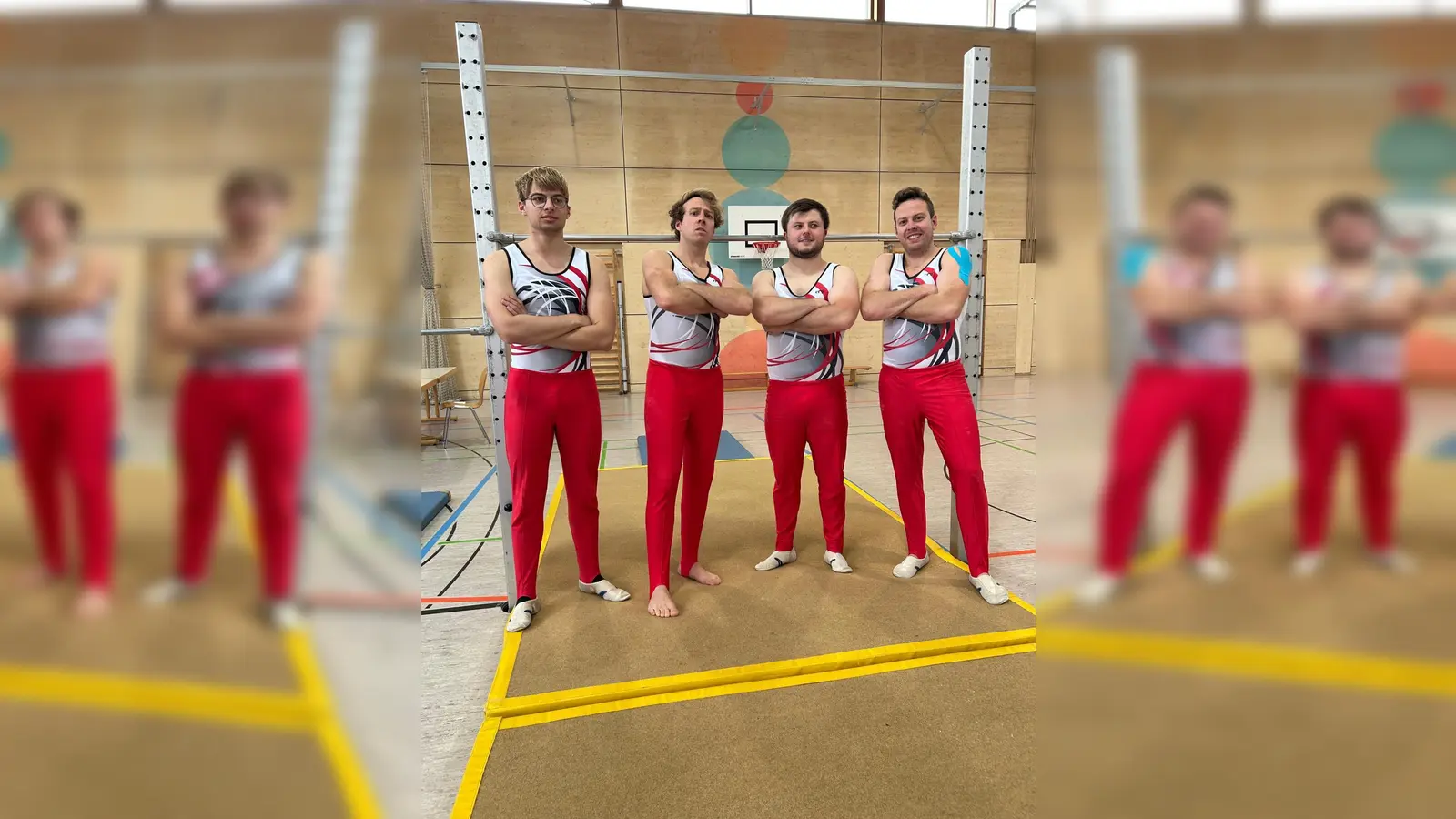 TG-Männermannschaft (v.l.n.r. Julian Weber, David Malzer, Moritz Helgert, Johannes Malzer) erreichte die Qualifikation zum Landesfinale im Bayernpokal. (Bild: Hans Plonner)