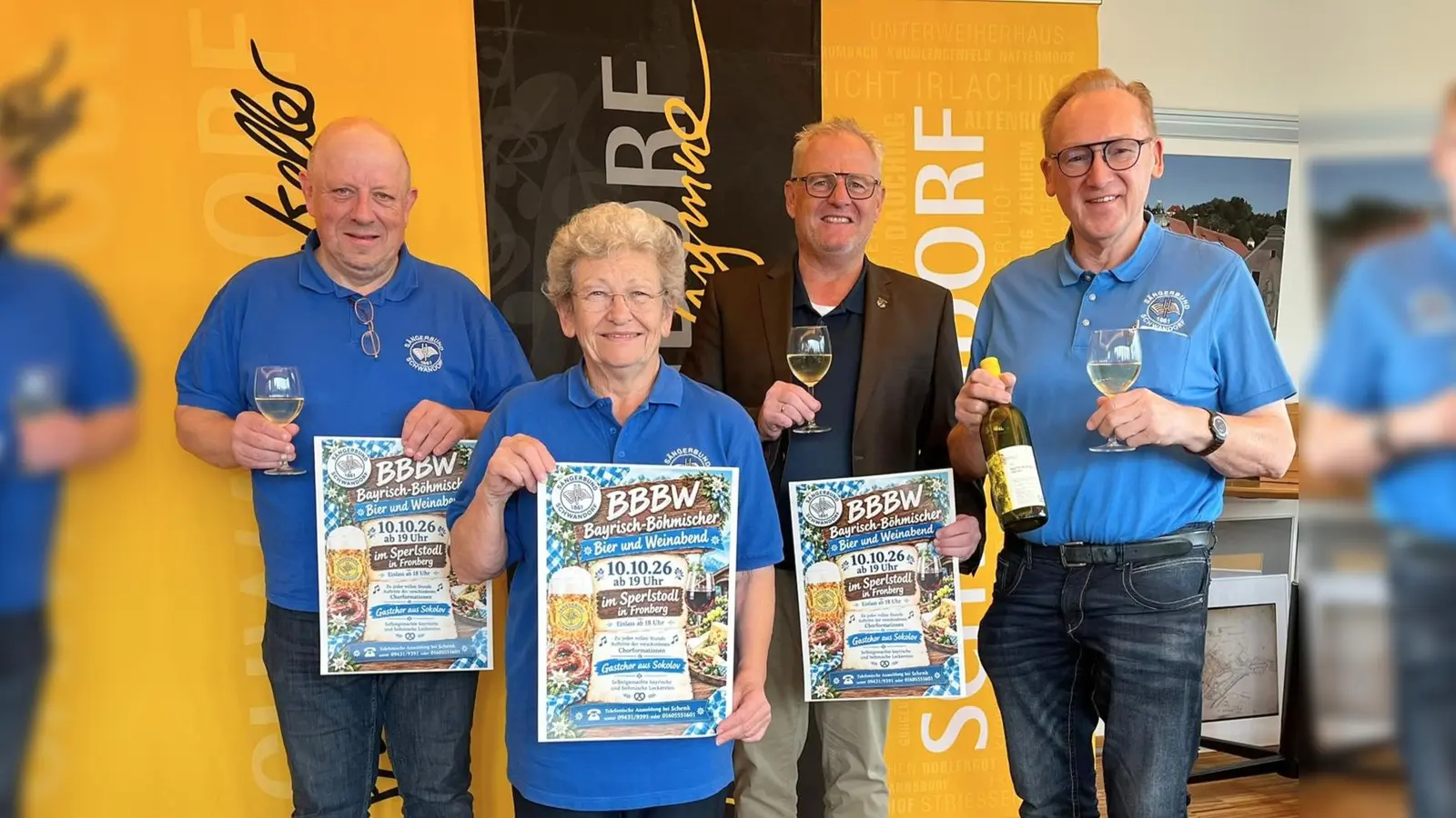 Das Foto zeigt die Vorstellung des Programms für den Bayerisch-Böhmischen Bier- und Weinabend des Sängerbunds 1861 Schwandorf. (Bild: Andreas Hofmeister)