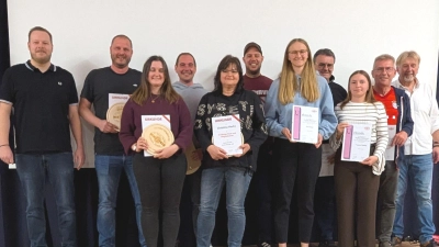 Hier einige der Jubilare. Leider konnten nicht alle an der Versammlung teilnehmen. Die Urkunden werden diesen nachgereicht. (Bild: Klaus Fiebig)