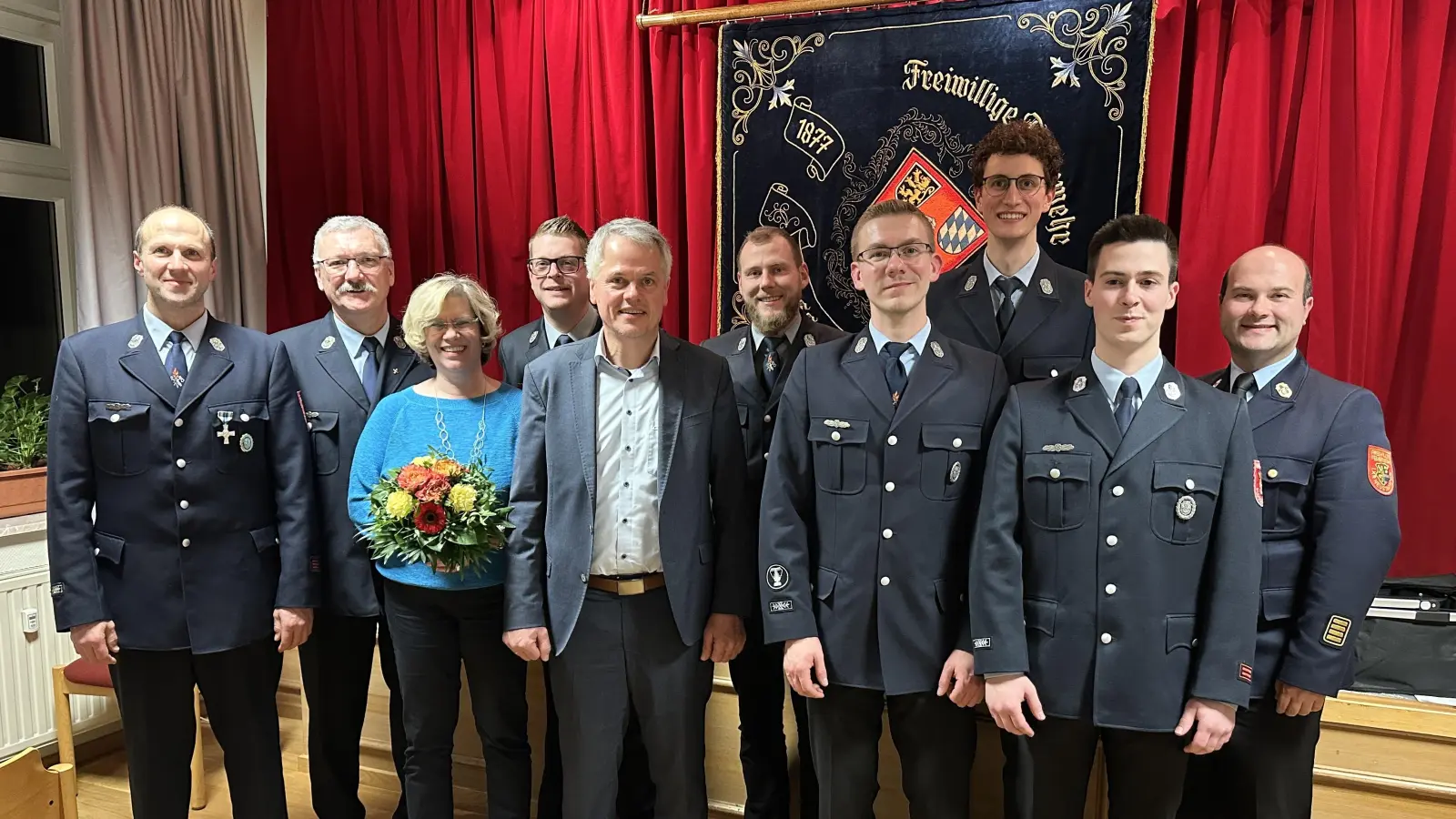 von links: Ulrich Krapf, Walter Fischer, Hedda Fischer, Andreas Hopf, Thomas Meiler, Daniel Stahl, Sven Fischer, Elia Stahl, Stephan Siegler, Marco Saller (Bild: Ulrich Krapf)