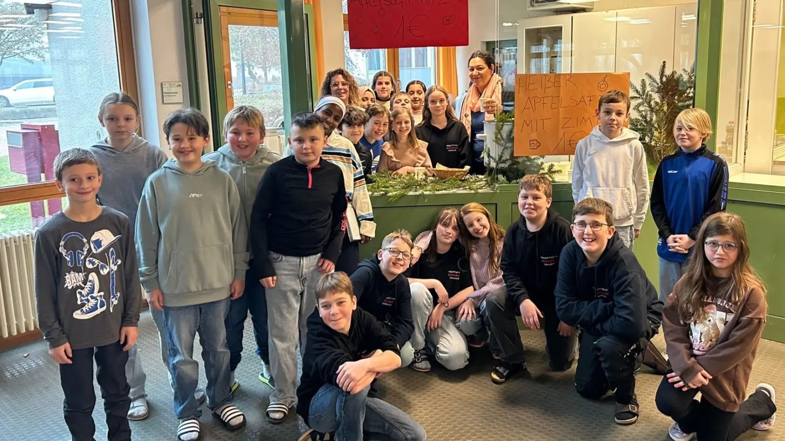 Großes Engagement zeigten die Schülerinnen und Schüler der Klasse 5b bei ihrer Pausenaktion (Bild: Annika Birner)