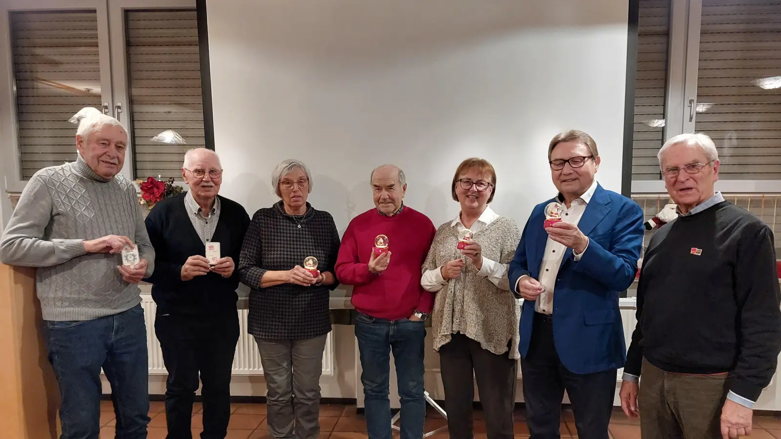 Für Aktivitäten besonders hervorgehoben: Bild v.l. Brunner Hubert, Hans Reger, Karin Neugirg, Gerd Nothhaft, Waltraud Haberkorn, Alfred Meier, Manfred Haberzeth (Bild: Manfred Haberzeth)