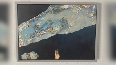 Arbeit Raimund Drechsler Acryl auf Leinwandwand. (Bild: Angelika Przbilla)