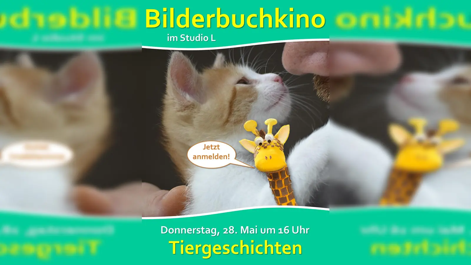 Plakat zur Vorlesestunde (Bild: Corinna Dietz)
