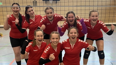 Die Volleyball-Mädchen des HCA als Landkreis-Vizemeisterinnen (Bild: Annika Ceesay)