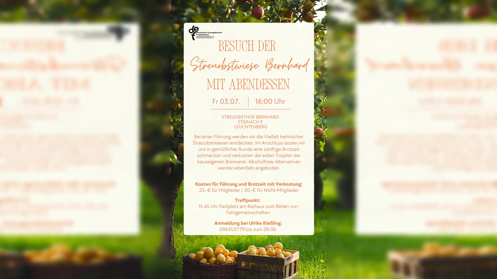 Herzliche Einladung zur Besichtigung mit Führung einer Streuobstwiese und Brotzeit mit Verkostung am 3.7.2026 (Bild: Sigrid Künkler)