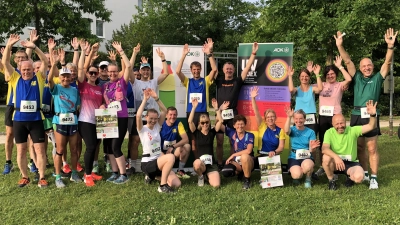 Begeisterte Läuferinnen und Läufer beim Tag des Laufens mit der Skivereinigung Amberg (Bild: Stefan Schmidt)