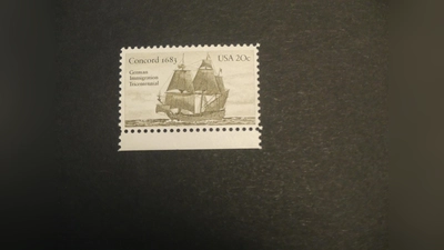 Mit einer Sondermarke erinnerte die US-Post an die Ankunft der ersten deutschen Einwanderer mit der Concord im Jahr 1683 (Bild: Walther Hermann)