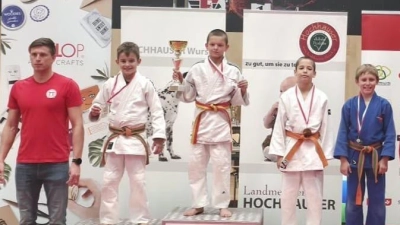 Siegerehrung in Wels mit Platz 2 für Lukas (Bild: Caroline Wittmann)