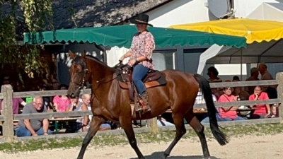 Jennie mit ihren Sir Lüc ein Deutscher Traber (Bild: Verena Heyd)