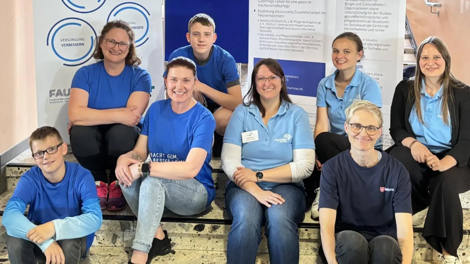 Von links: Moritz Martin (Helfer), Carina Adam (ÜL), Susanne Martin (PL), Jonas Martin (Helfer), Sarah Kretlow, Paula Rühl, Stefanie Hacker, Jana Rühl. (Bild: Susanne Martin)