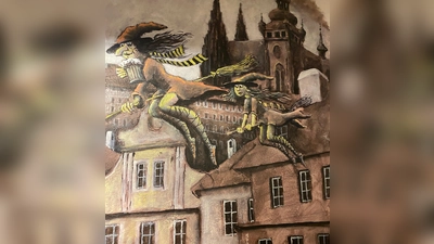 Das Bild zeigt ein Gemälde eines unbekannten Malers in einem Gasthof in Prag.  (Bild: Rainer J. Christoph)