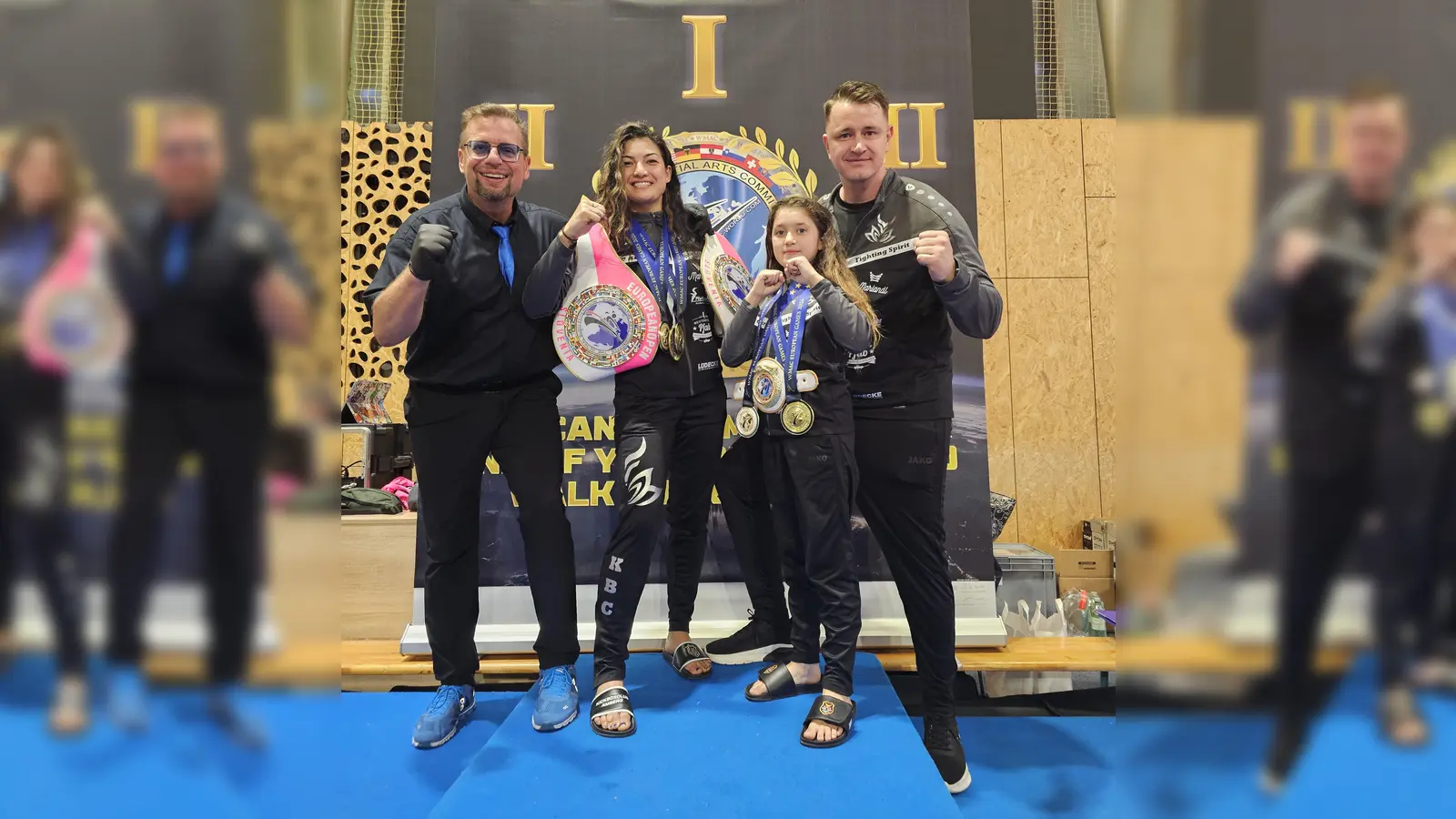 von links Harald Folladori, Jenny Wurster, Mila Wurster, Erich Aul (Bild: Achim Förtsch)