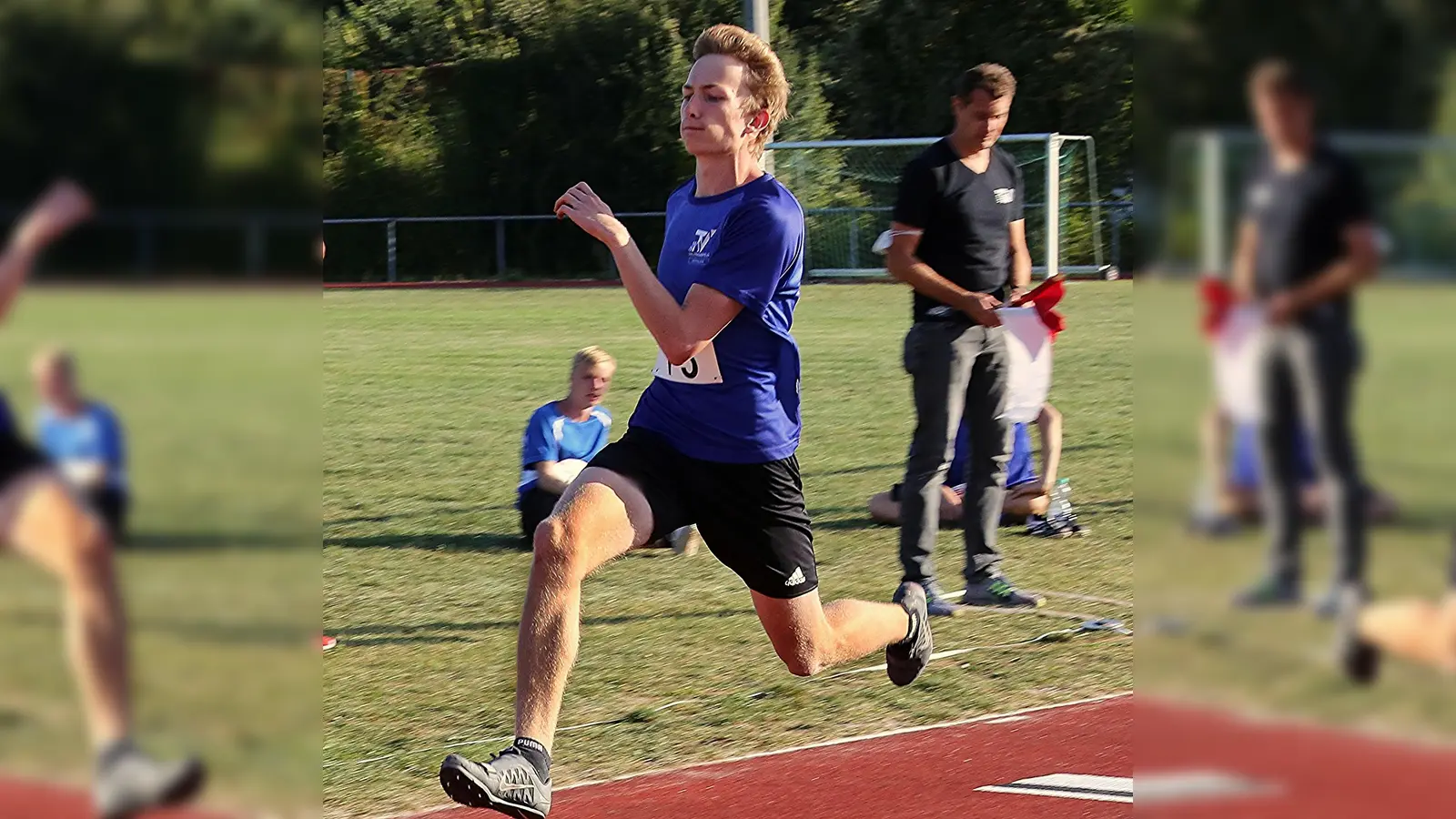 Gold im Weitsprung und 10.96 sec ein perfekter Tag für Markus Strasser (Bild: Franz Pretzl)