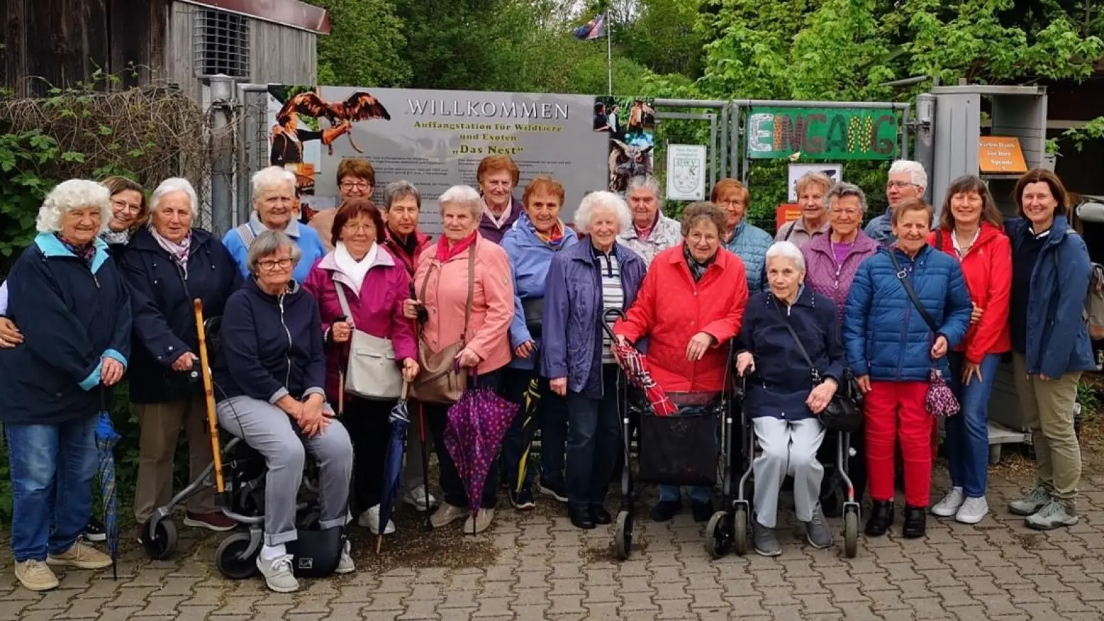 Damen des Seniorennachmittags Königstein mit ihrer Seniorenbeauftragten Jeanette Woodroffe und Begleiterinnen Petra, Silke und Doris. (Bild: Doris Lehnerer)