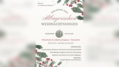 Flyer Weihnachtssingen. (Bild: Florian Schießl)