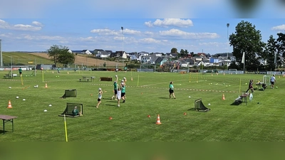 Das FCS-Gelände ist ein einziger Fußballparcours für Kinder (Bild: Rittner Manuel)
