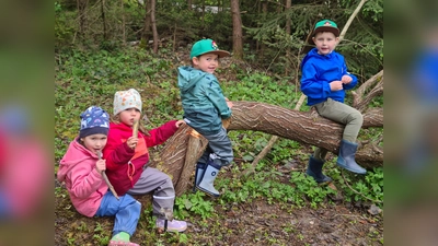 Die Waldtage des Pressather Kindergartens auf der Dreisteinhütte waren für die Kinder eine willkommene Abwechslung im Kindergartenalltag und brachten viele neue Eindrücke (Bild: xs)