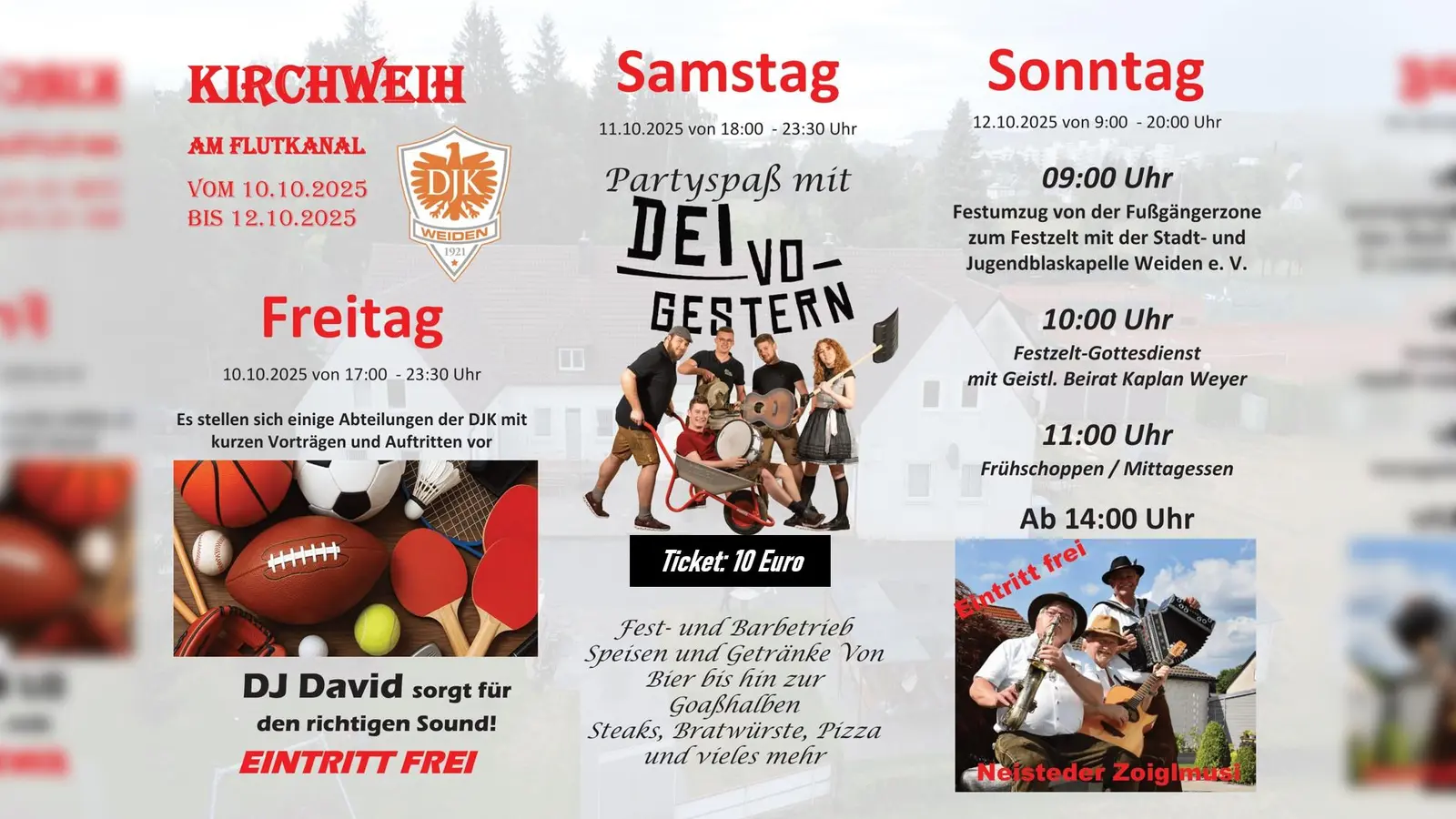 Drei Tage feiert die DJK Weiden die Kirchweih und lädt sich Gäste ein. (Bild: Reinhard Kreuzer)