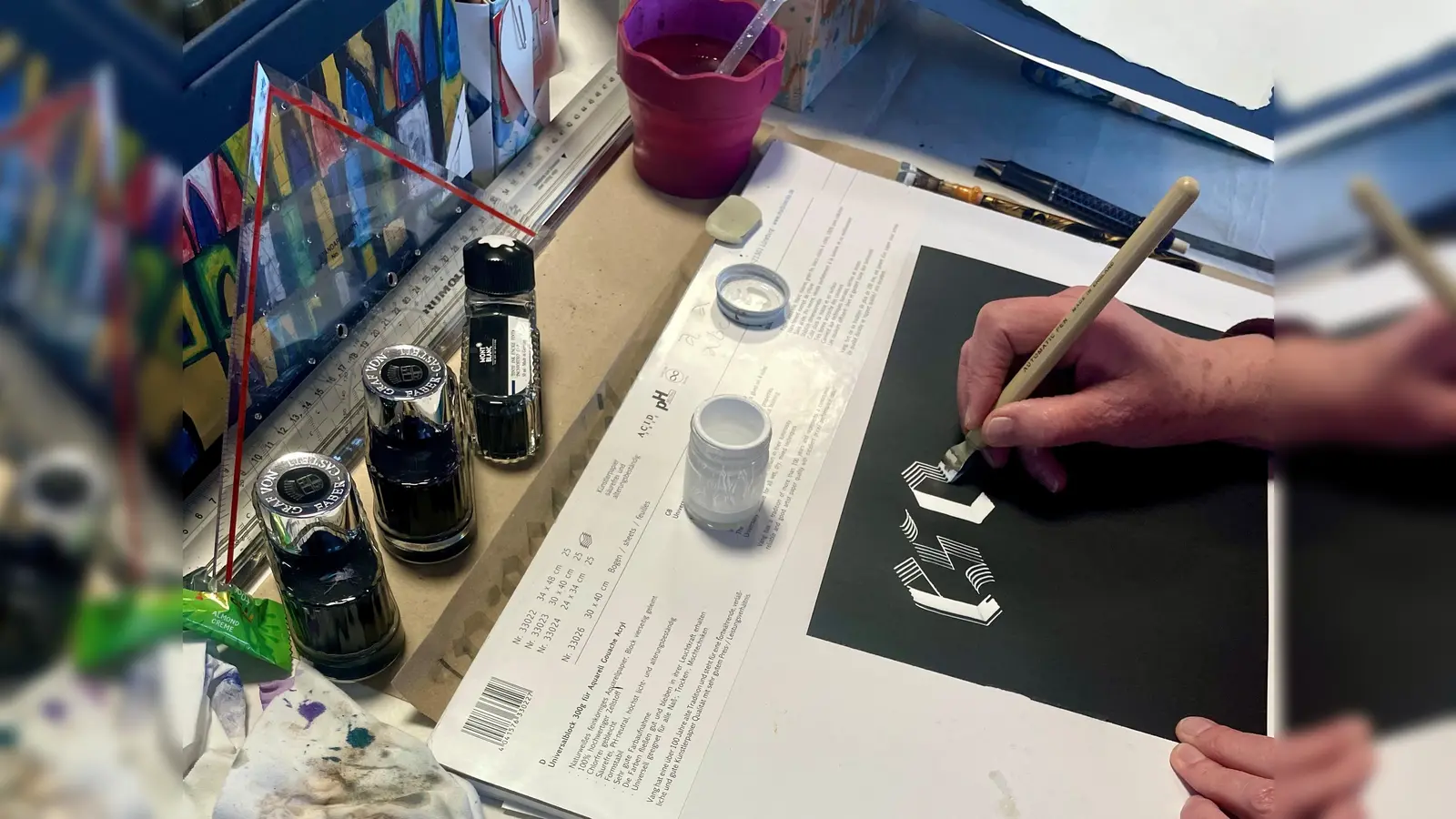 Beispiele aus den Arbeiten des Seminars (Bild: Brigitte Herrneder )