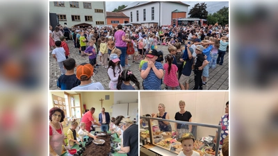 Die Grundschule feiert mit zahlreichen Gästen, darunter auch erster Bürgermeister Bernd Sommer. (Bild: Kerstin Hironimus)