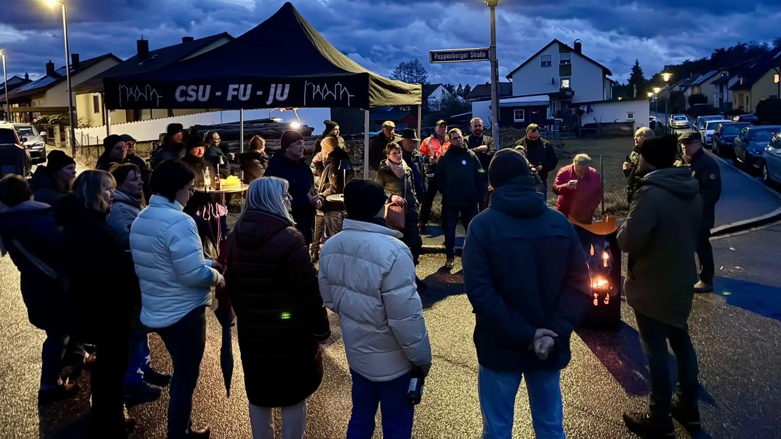 In der Talstraße Ecke Pappenberger Straße endeten im Zuge der Wahlvorbereitungen die Treffen an der CSU-Feuertonne.  (Bild: Gerald Morgenstern)