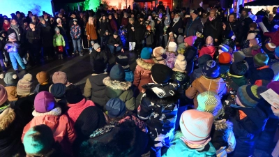 Die Kinder der Tagesstätte „Zum Heiligen Martin” eröffneten mit ihrem Nikolauslied „Pirk leuchtet”. (Bild: Kerstin Kiener)