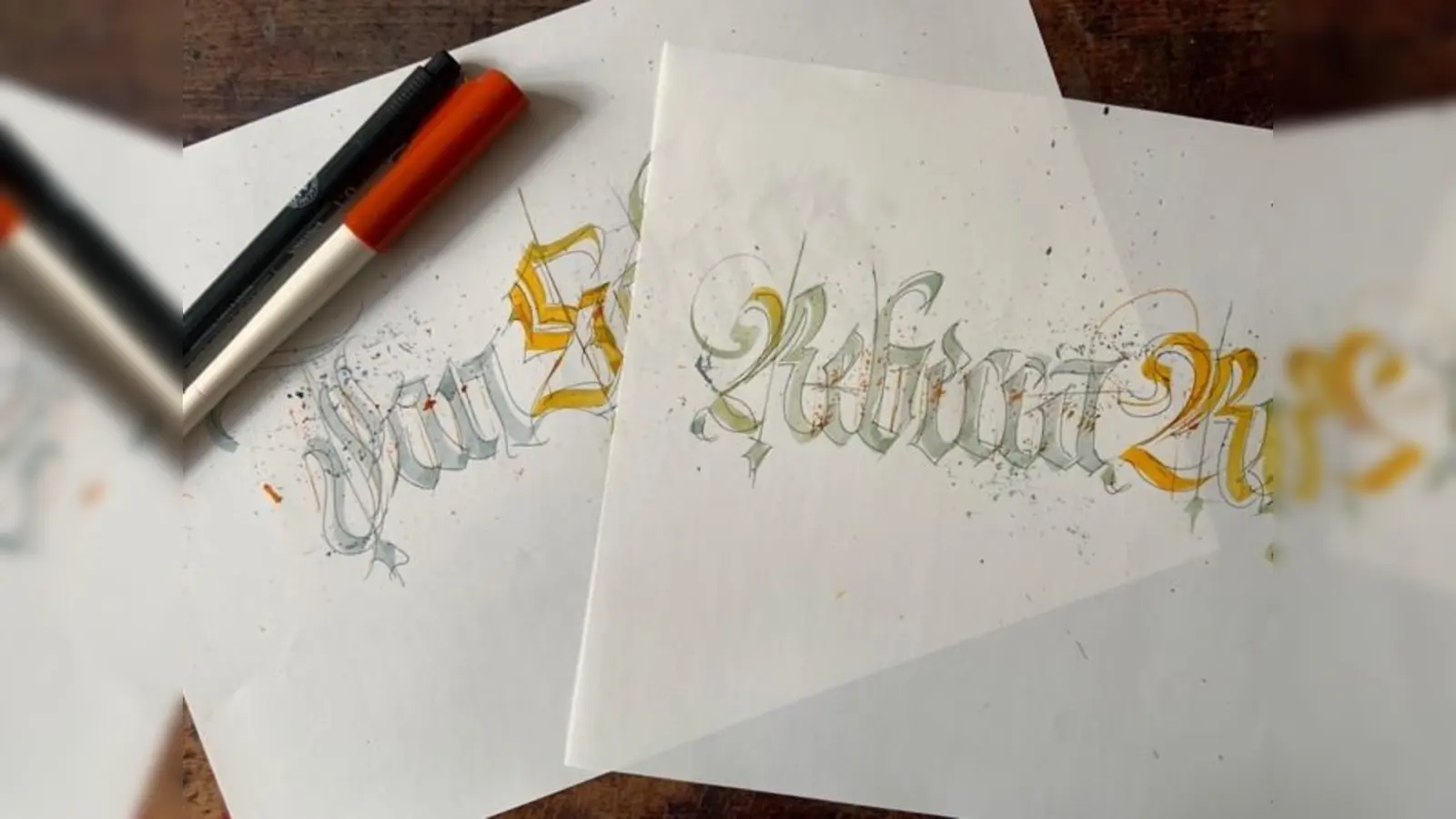 Kalligrafie. (Bild: Johann Maierhofer )