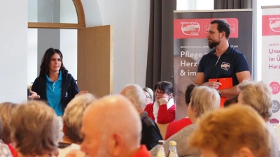 Melanie und Stefan Reber von der Tagespflege Unter´m Fahrenberg (Bild: Marina Daubenmerkel)