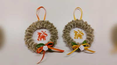 gestickte Ostermotive (Bild: Brigitte Meyer)