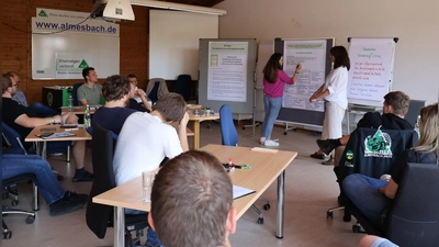 Nach dem Vortrag über das Beispiel-Projekt mit Klärschlammverbrennung führten die Studierenden der HLS Almesbach eine Innovationsanalyse durch (Bild: Michael Riebel)