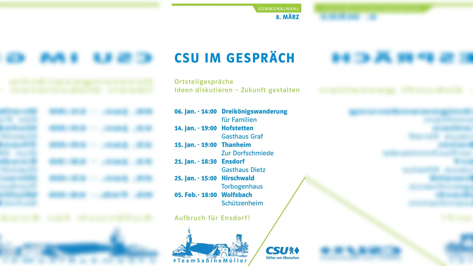 CSU im Gespräch - Überblick der geplanten Termine (Bild: Klaus Hernes)