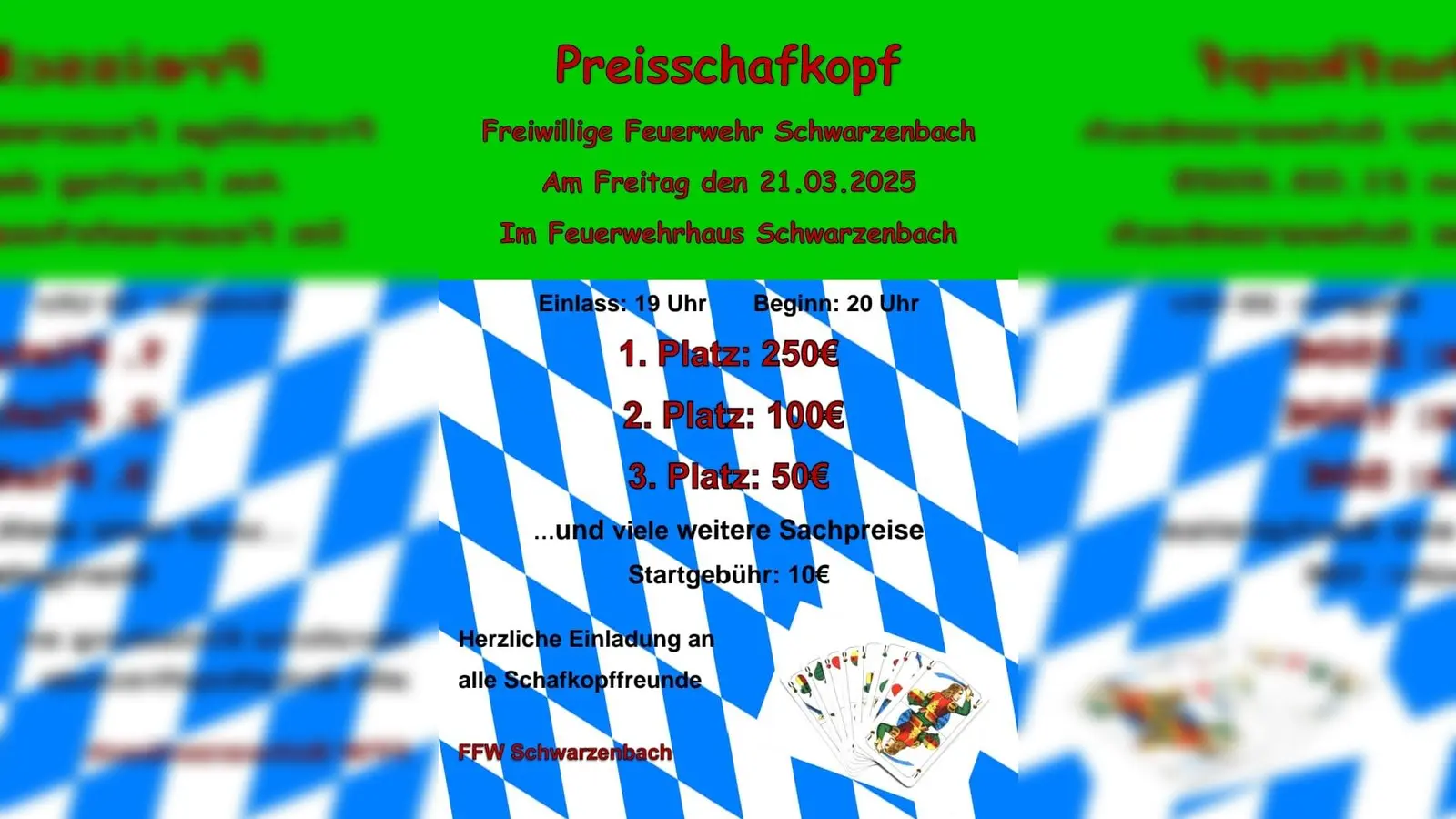 Einladung zum Preisschafkopf (Bild: Matthias Wild )