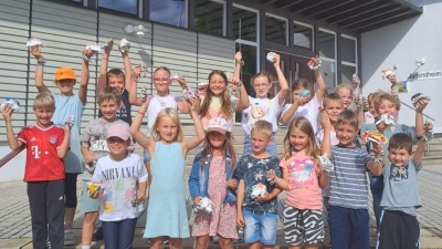 Kinderferienprogramm der Jugendblaskapelle Fensterbach (Bild: Anja Scheibl)